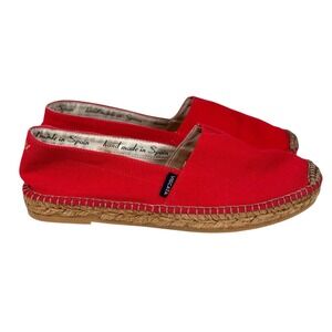 Viscata Barcelona Espadrille Slip-On‎ Flats Womens Size 7 EU 38 Made In Spain